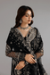 Ramsha H-606 Black Embellished Organza Gown — outfit view 4