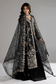 Ramsha H-606 Black Embellished Organza Gown — outfit view 5