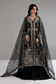 Ramsha H-606 Black Embellished Organza Gown — outfit view 6