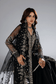 Ramsha H-606 Black Embellished Organza Gown — outfit view 8