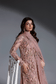 Ramsha H-608 Pink Embellished Organza Gown — outfit view 6