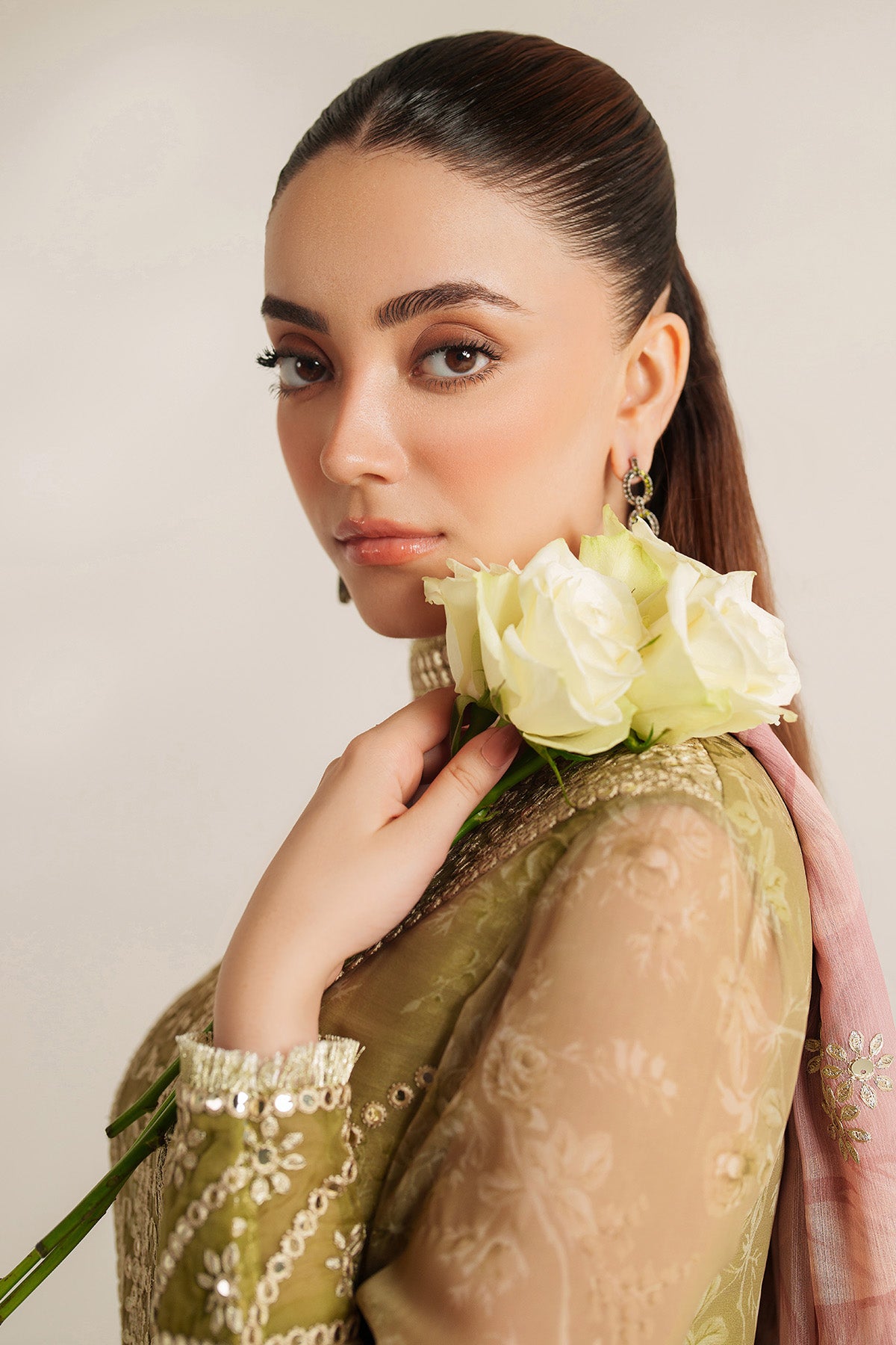 Jazmin EMBROIDERED CHIFFON UC-3089 - stitched formal outfit view 5
