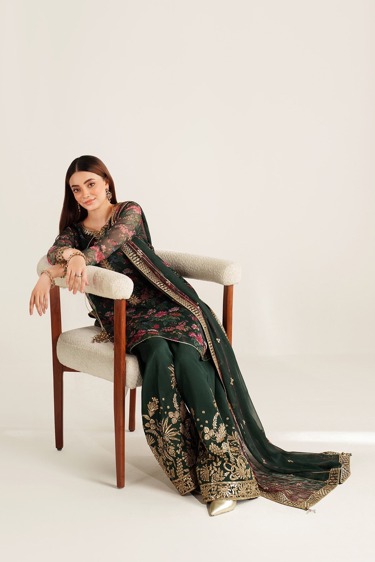 Jazmin EMBROIDERED CHIFFON UC-3104 - stitched formal outfit view 2