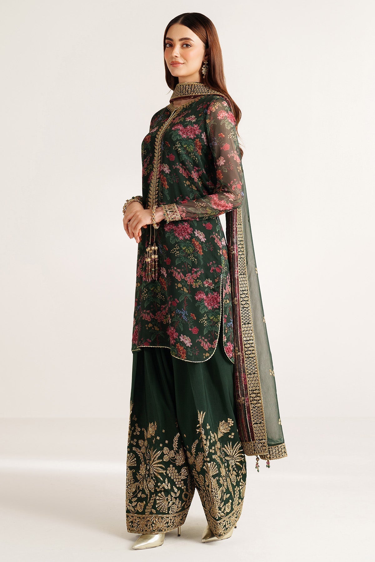 Jazmin EMBROIDERED CHIFFON UC-3104 - stitched formal outfit view 6