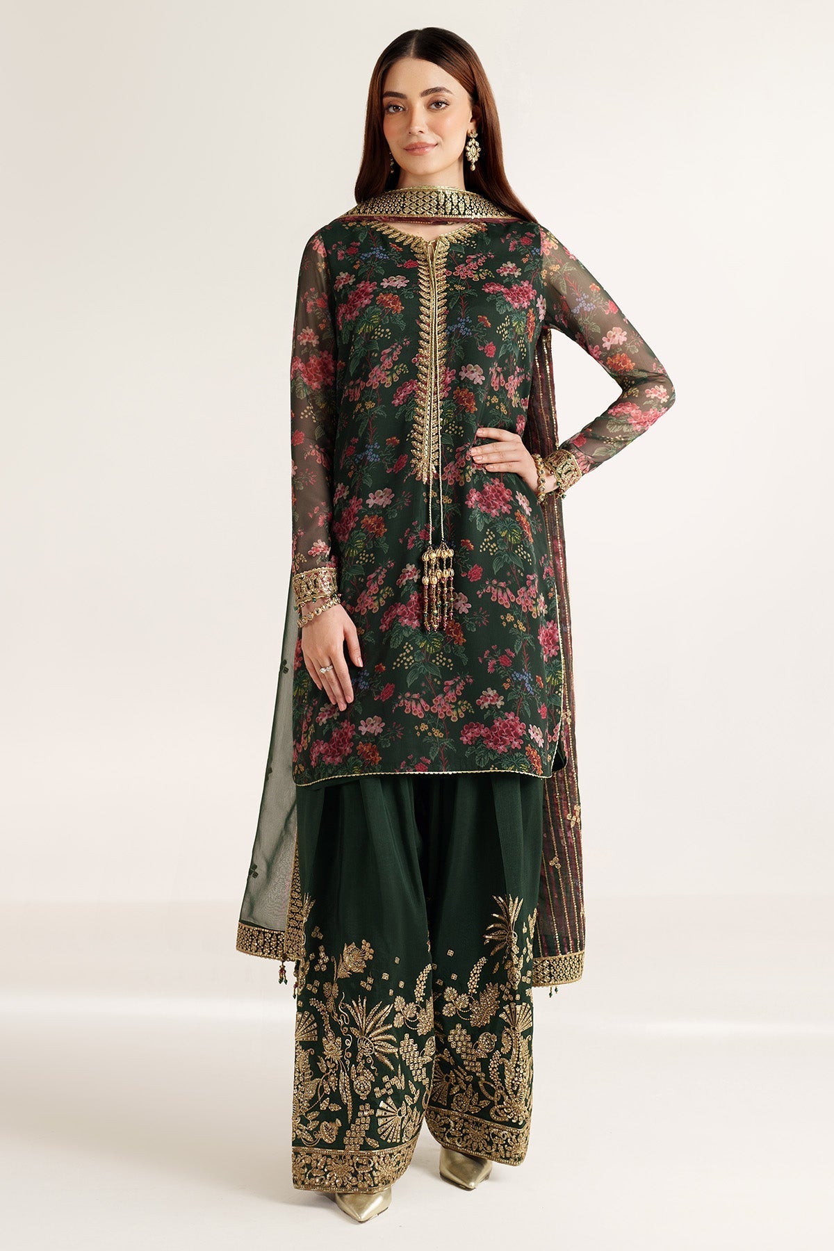 Jazmin EMBROIDERED CHIFFON UC-3104 - stitched formal outfit view 7