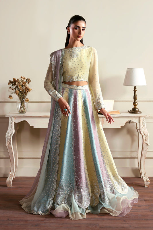Zarif Sonal Pastel Chiffon Lehenga Choli — outfit view 1