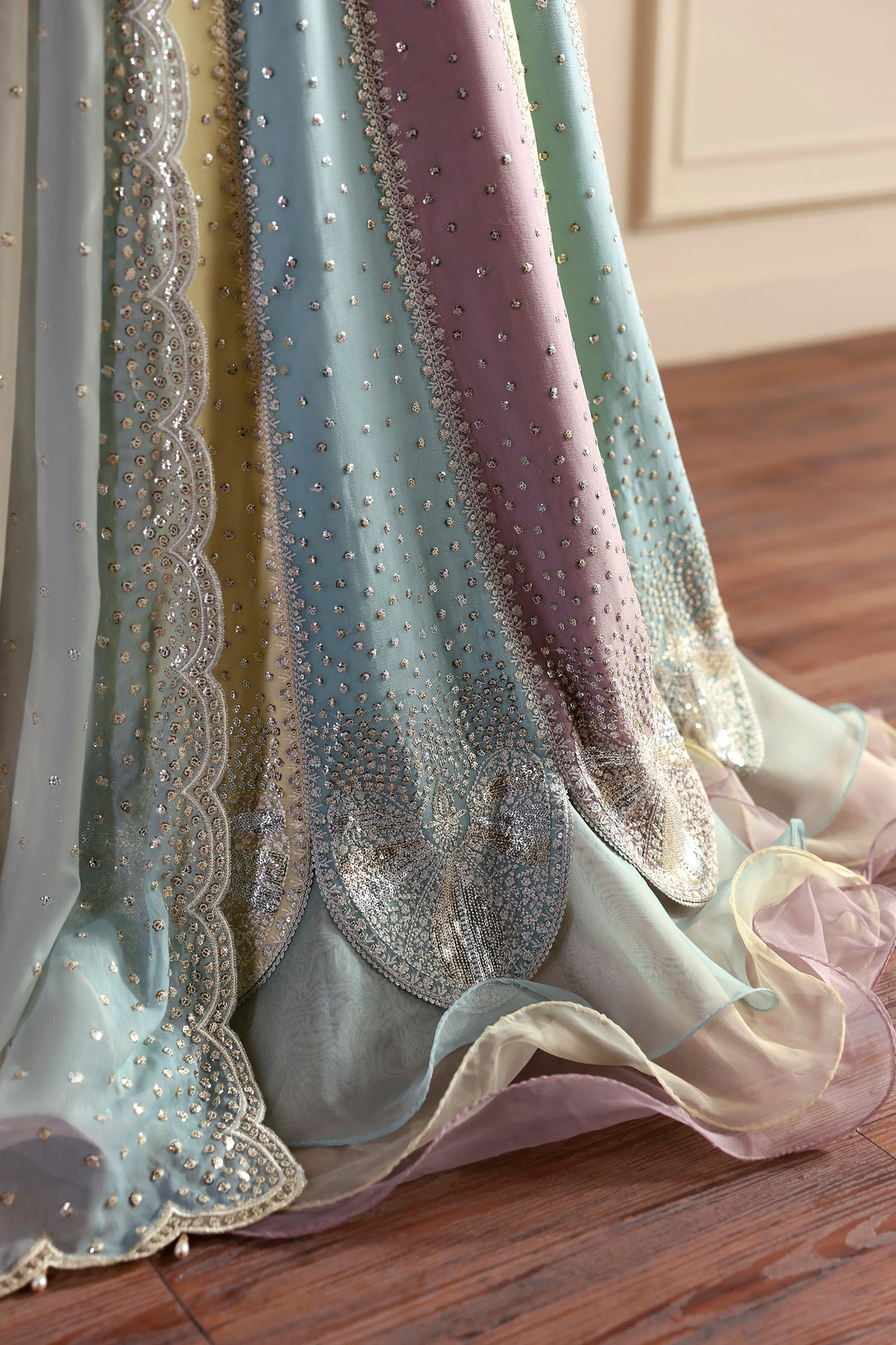 Zarif Sonal Pastel Chiffon Lehenga Choli — outfit view 4