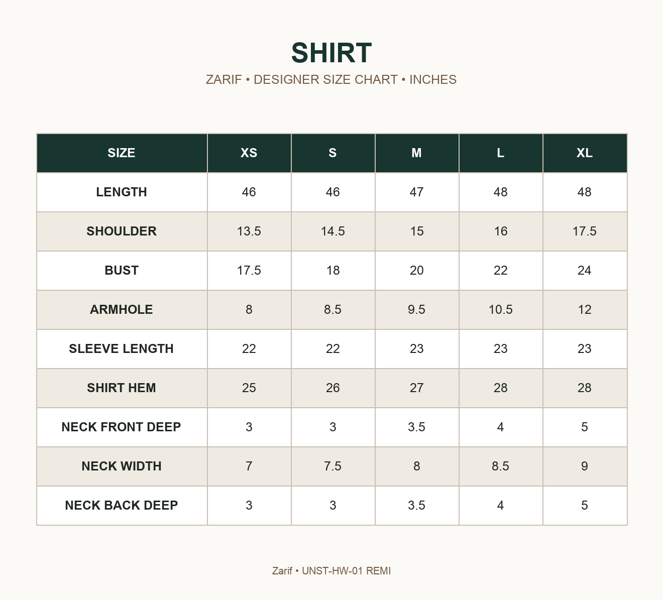 ZARIF - HW-01 REMI — SHIRT
