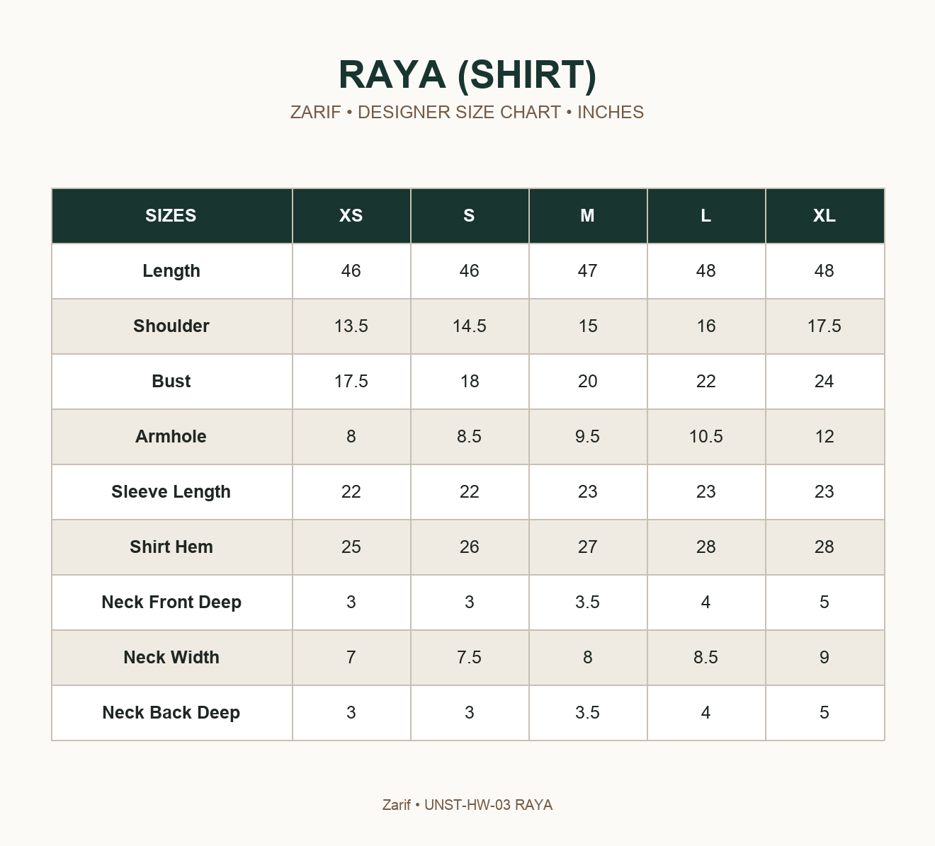 ZARIF - HW-03 RAYA — RAYA (SHIRT)