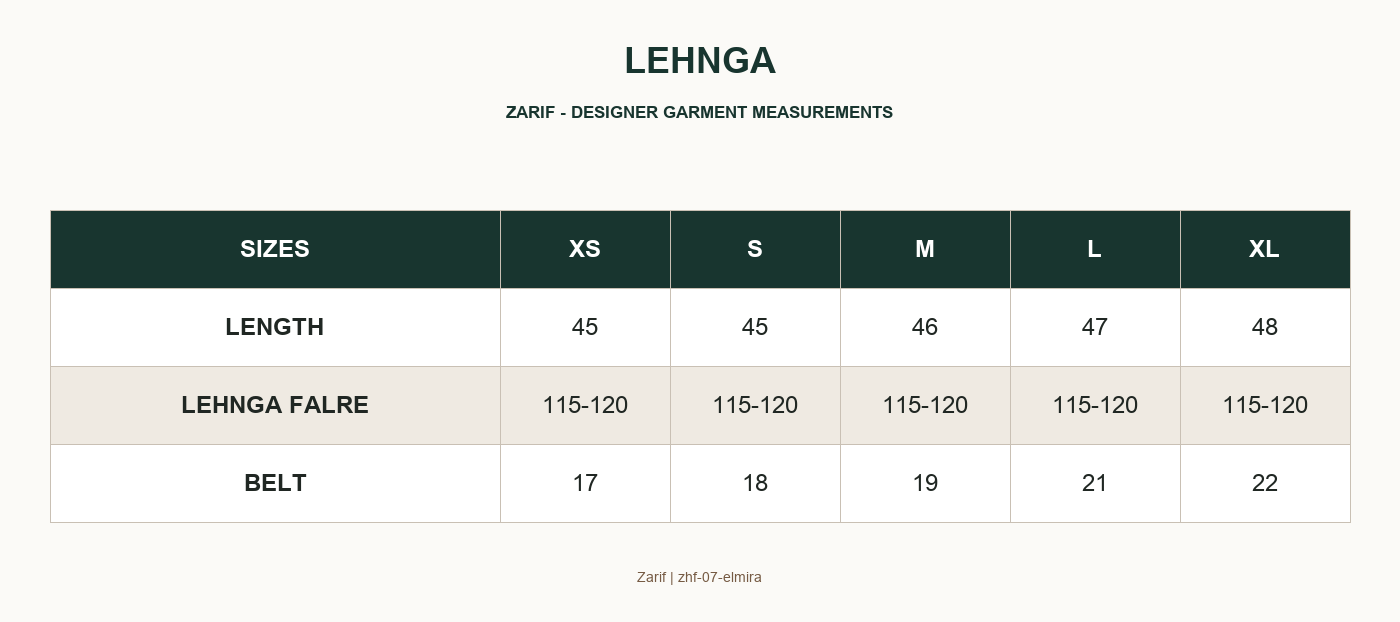 Zarif zhf-07-elmira - LEHNGA