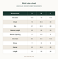 Akbar Aslam zimal Shirt size chart - designer size chart