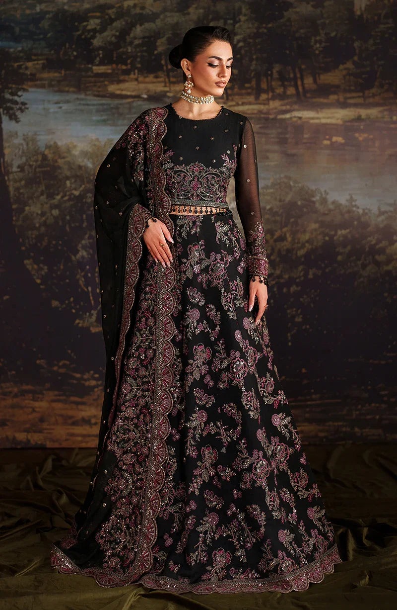 Zarif Victoria Black Chiffon Lehenga Choli — outfit view 1