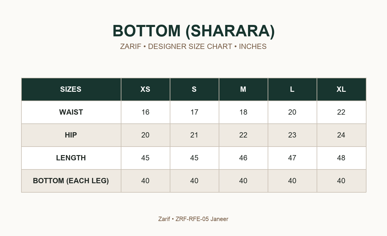ZARIF - ZRF-RFE-05 JANEER — BOTTOM (SHARARA)