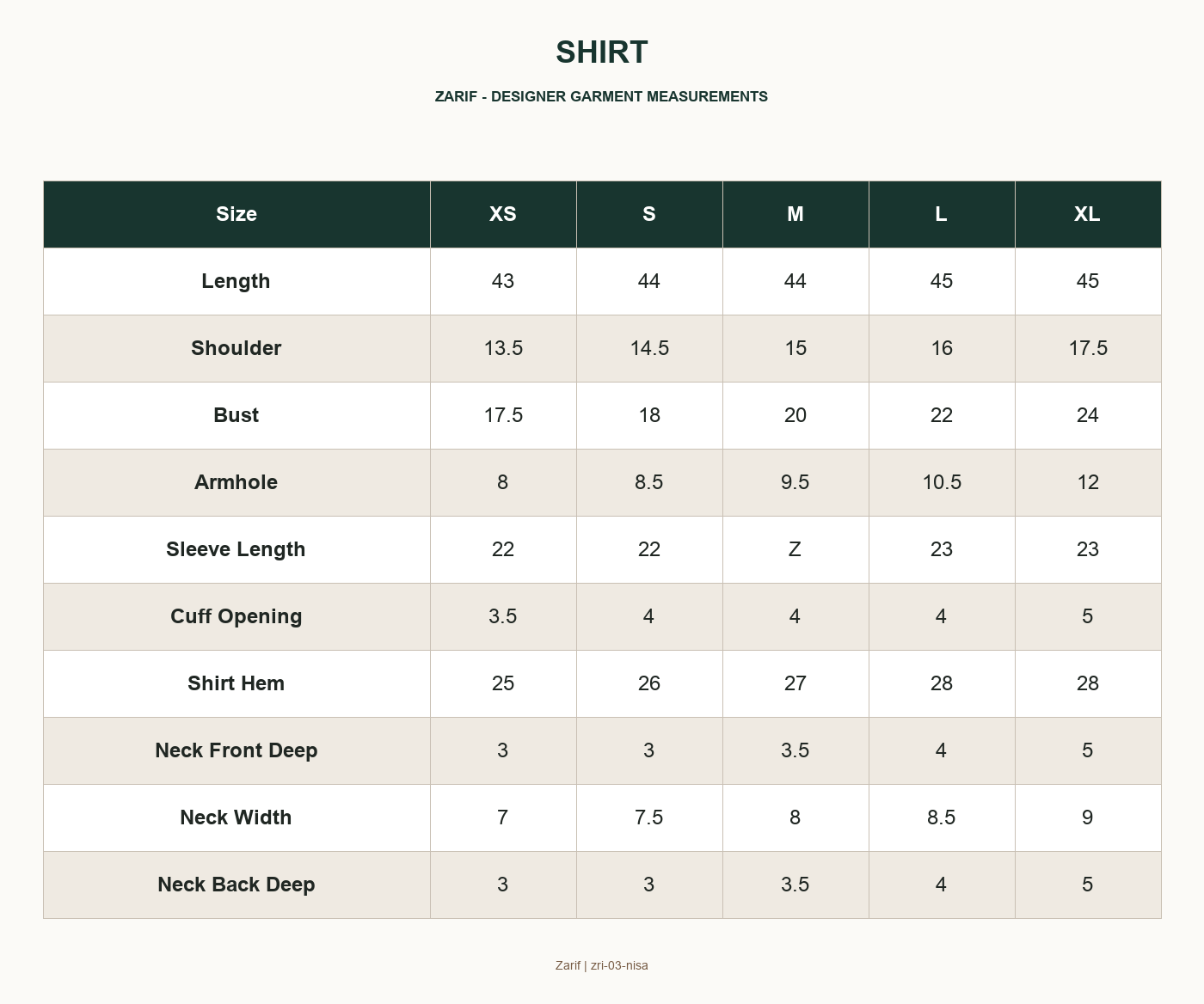 Zarif zri-03-nisa - SHIRT