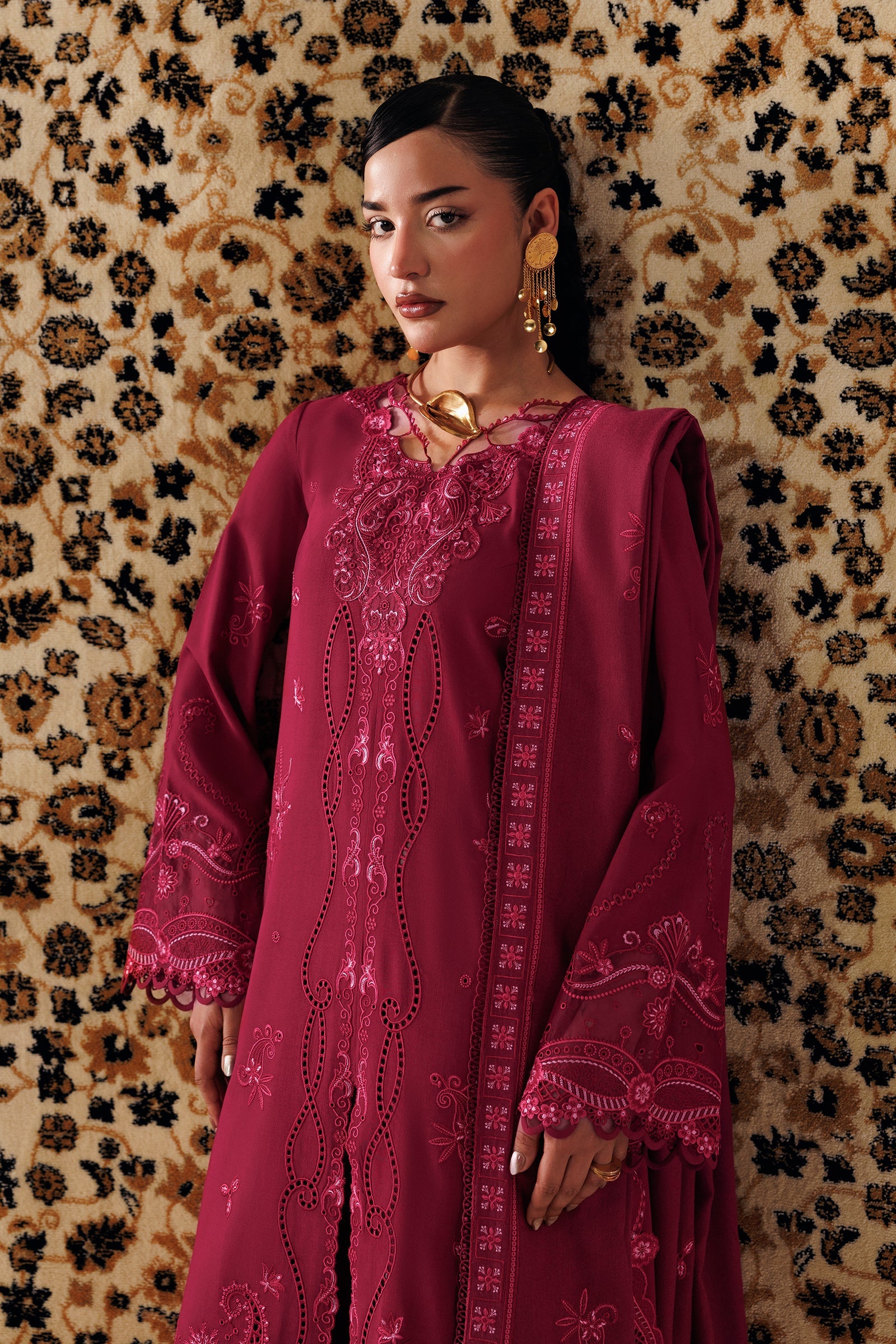Qalamkar Qlw-02 Aleena Qalamkar | Qline Linen '26 Pret image 3