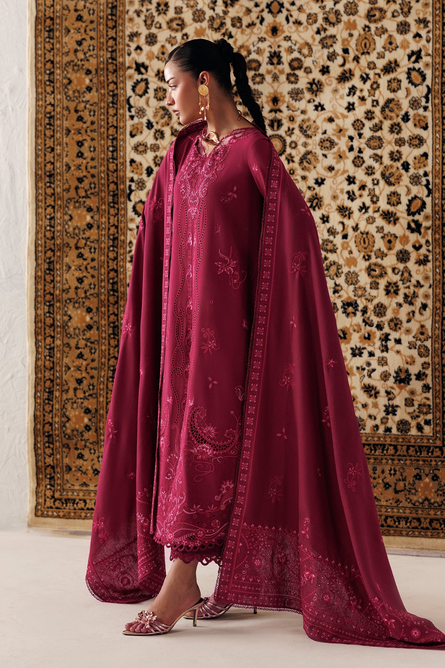Qalamkar Qlw-02 Aleena Qalamkar | Qline Linen '26 Pret image 2