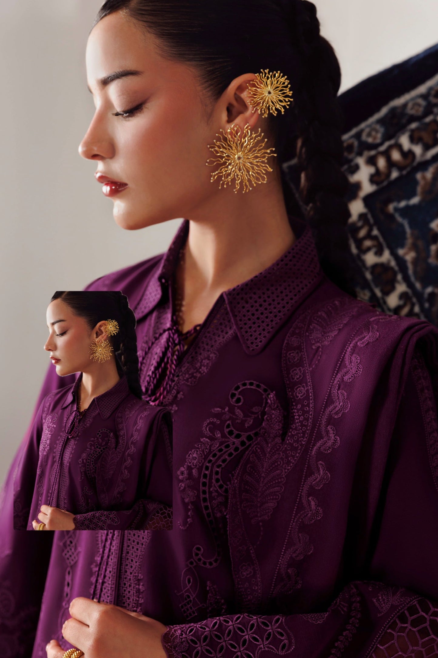 Qalamkar Qlw-07 Maheen Qalamkar | Qline Linen '26 Pret image 8