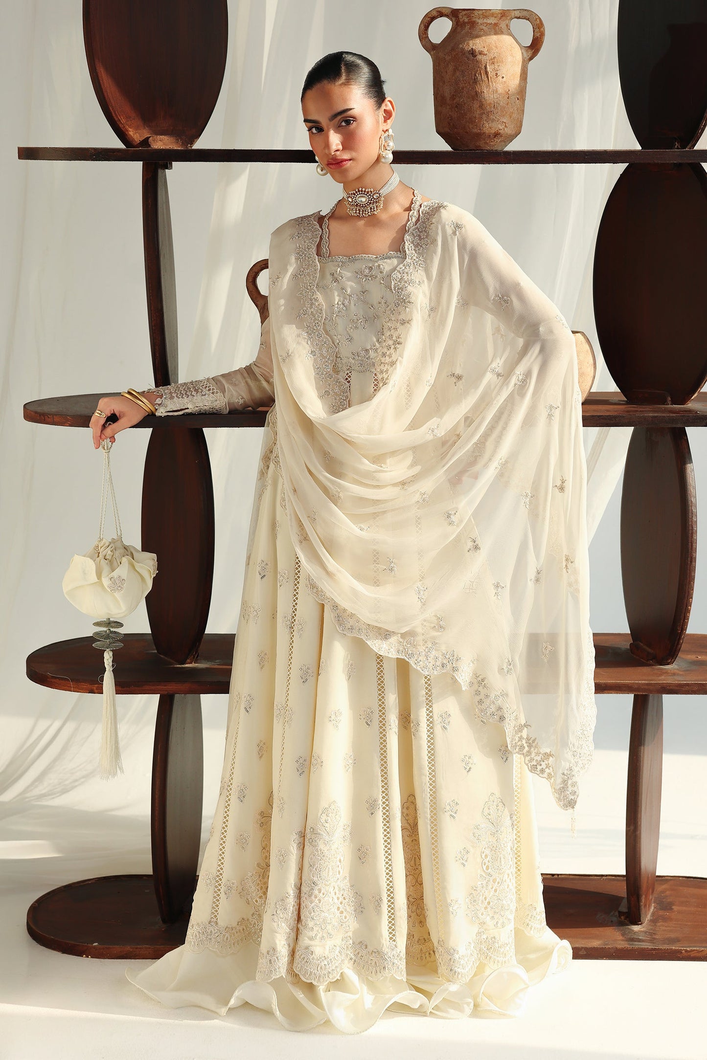 Qalamkar Qcc-07 Amera Qalamkar | Chiffon '26 Pret image 2