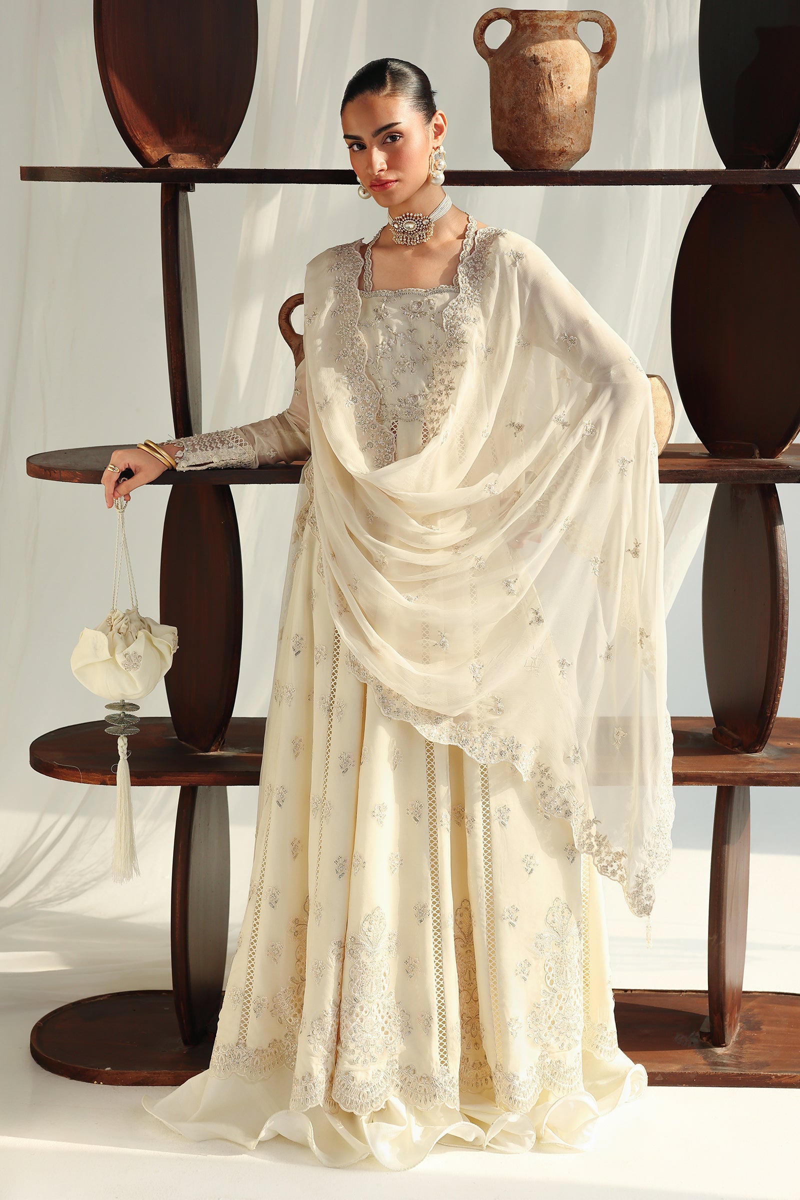 Qalamkar Qcc-07 Amera Qalamkar | Chiffon '26 Pret image 2
