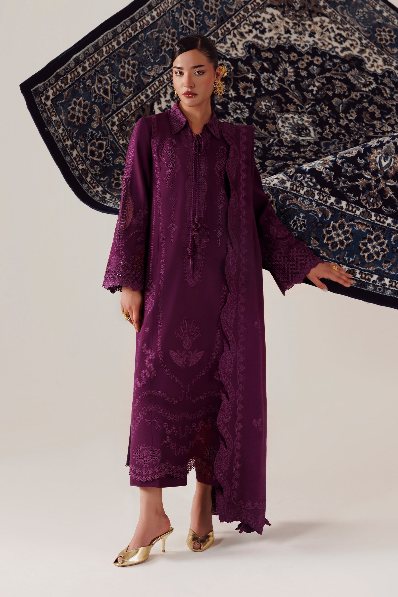 Qalamkar Qlw-07 Maheen Qalamkar | Qline Linen '26 Pret image 1