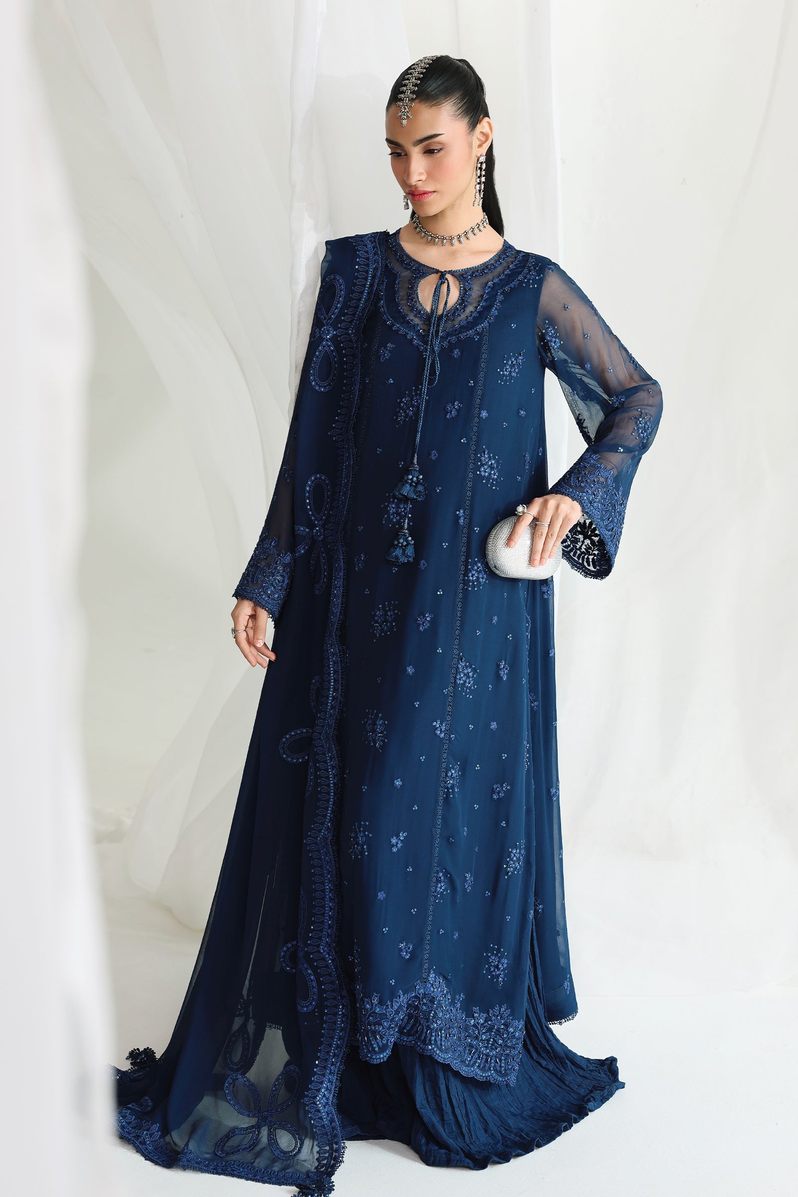 Qalamkar Qcc-02 Shireen Qalamkar | Chiffon '26 Pret image 13