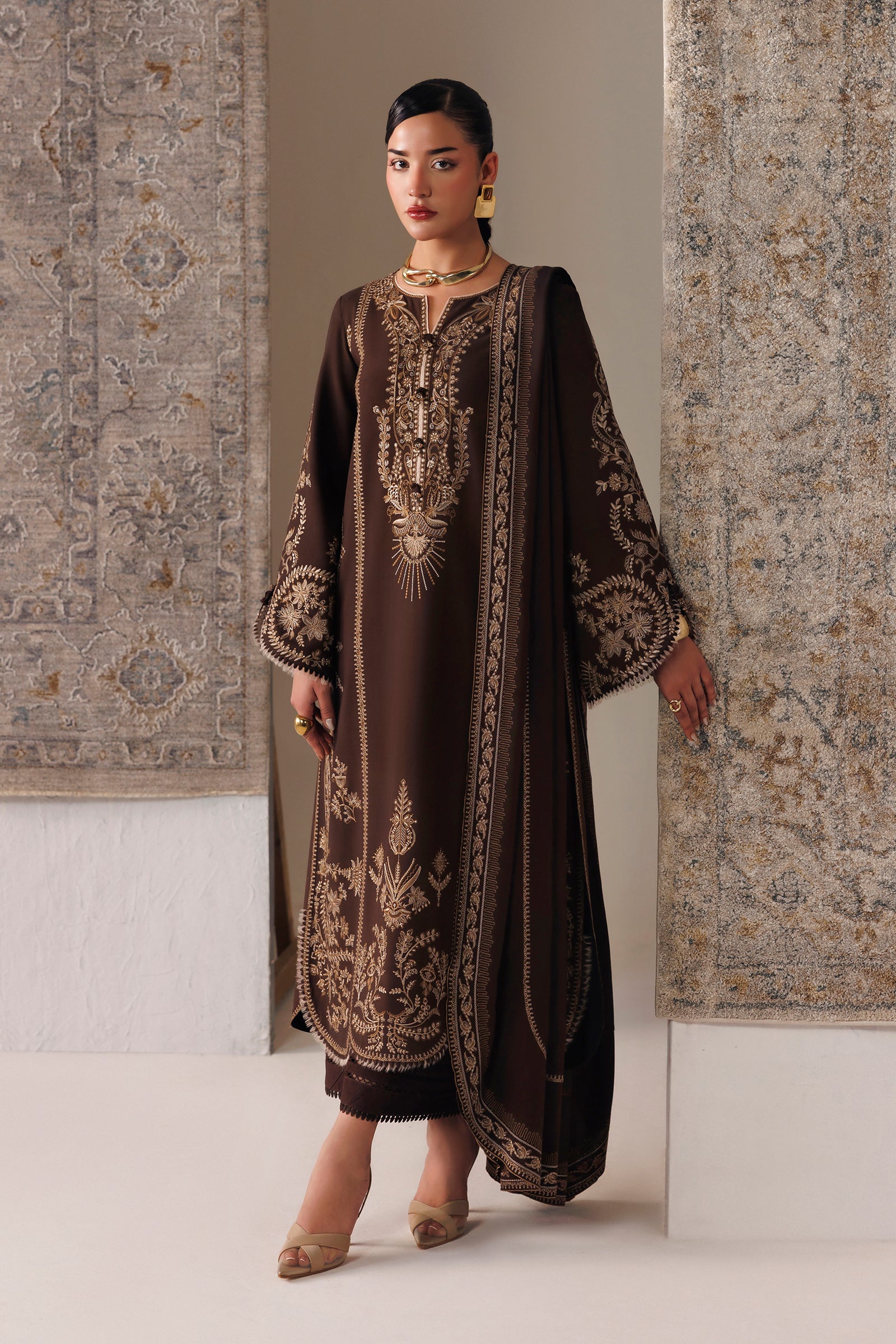 Qalamkar Qlw-04 Shaheen Qalamkar | Qline Linen '26 Pret image 8