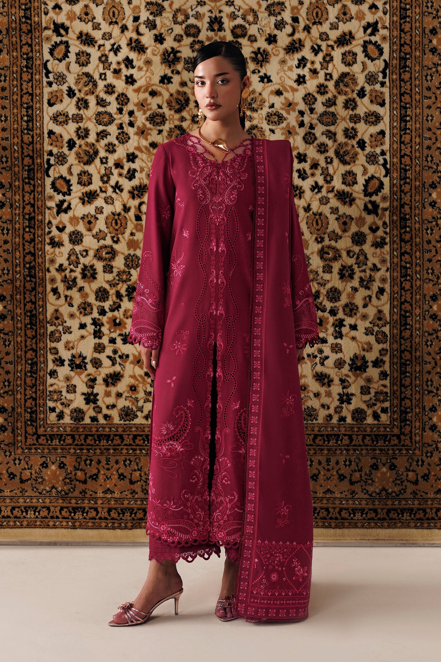 Qalamkar Qlw-02 Aleena Qalamkar | Qline Linen '26 Pret image 1