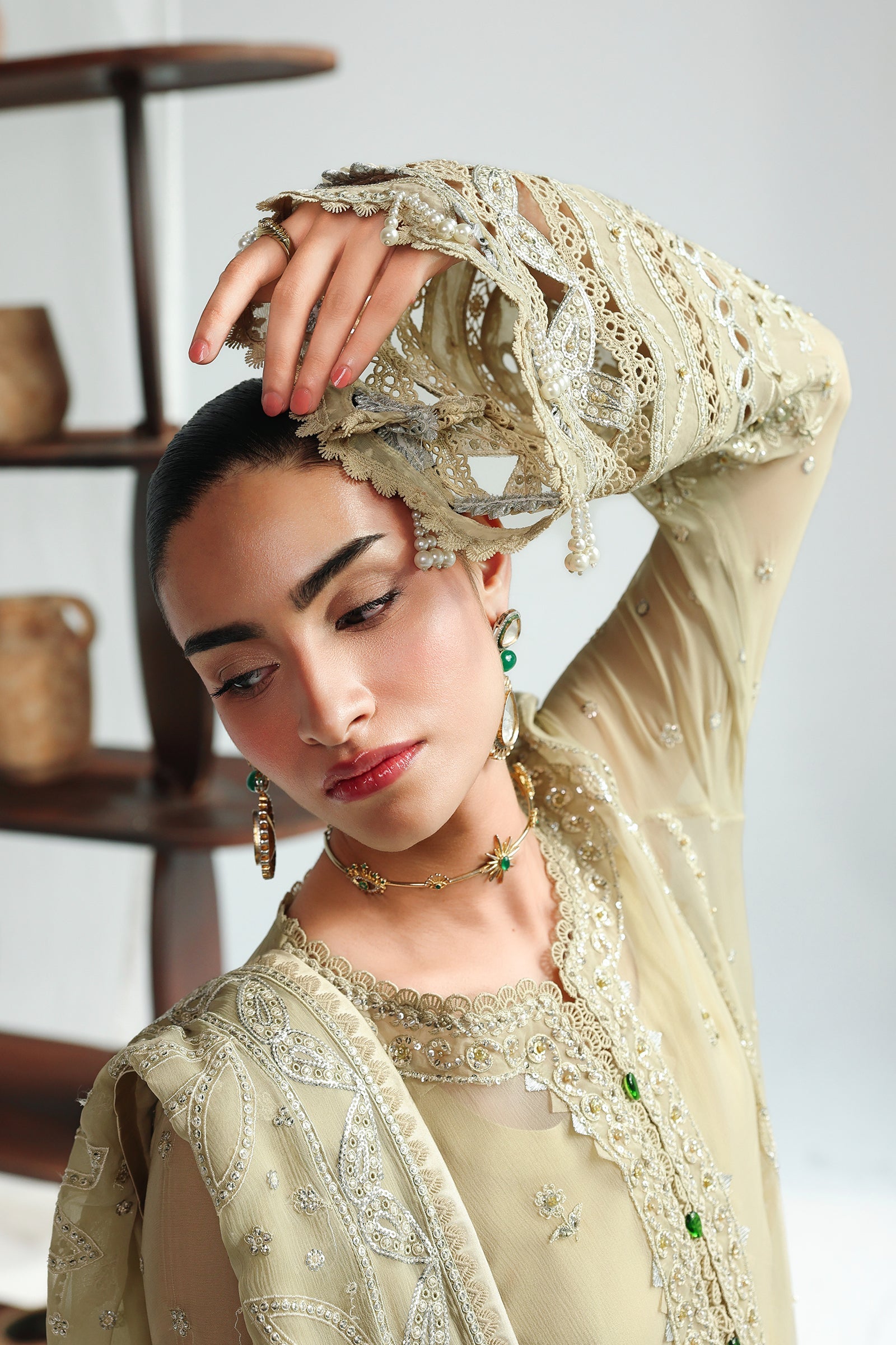 Qalamkar Qcc-01 Deena Qalamkar | Chiffon '26 Pret image 6