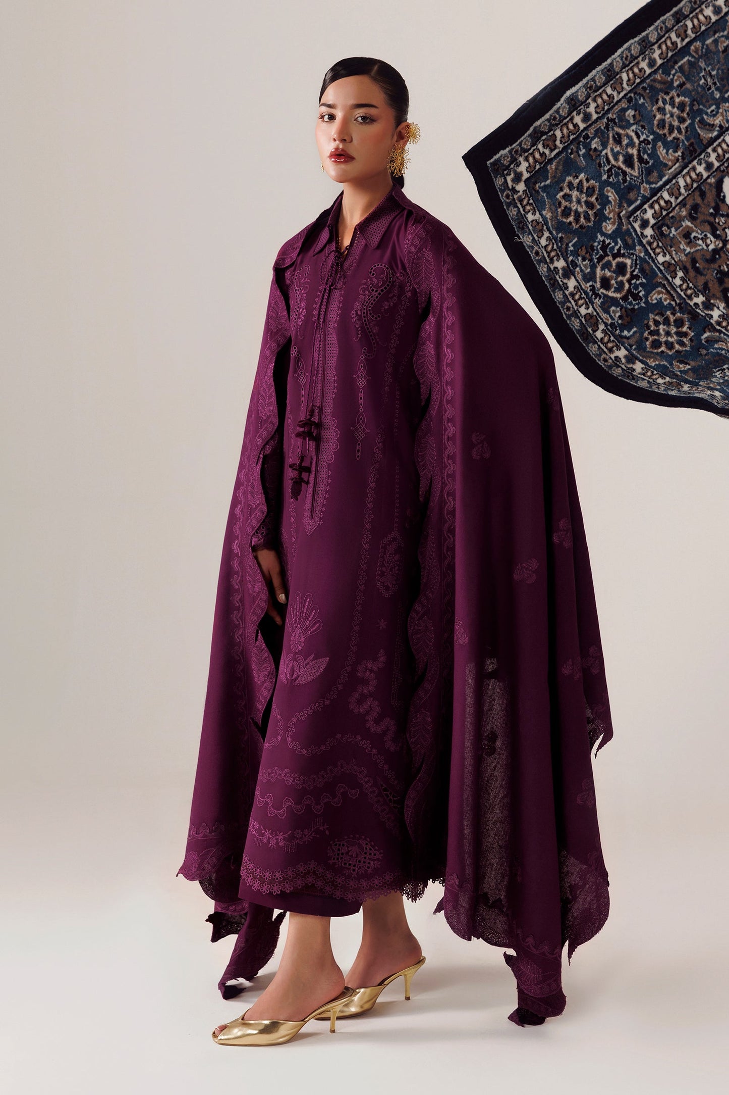 Qalamkar Qlw-07 Maheen Qalamkar | Qline Linen '26 Pret image 3