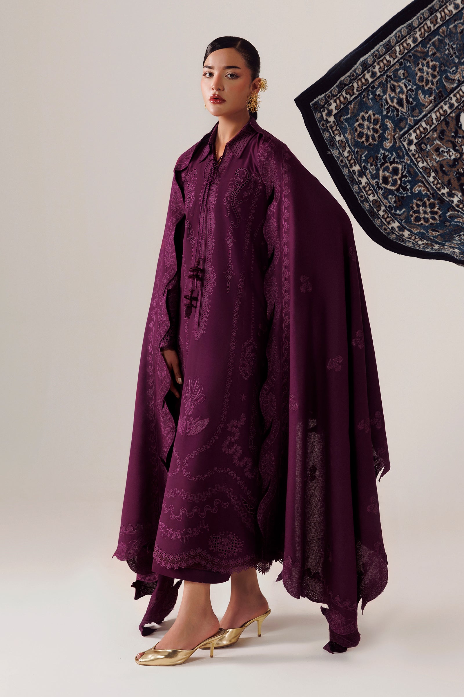 Qalamkar Qlw-07 Maheen Qalamkar | Qline Linen '26 Pret image 3