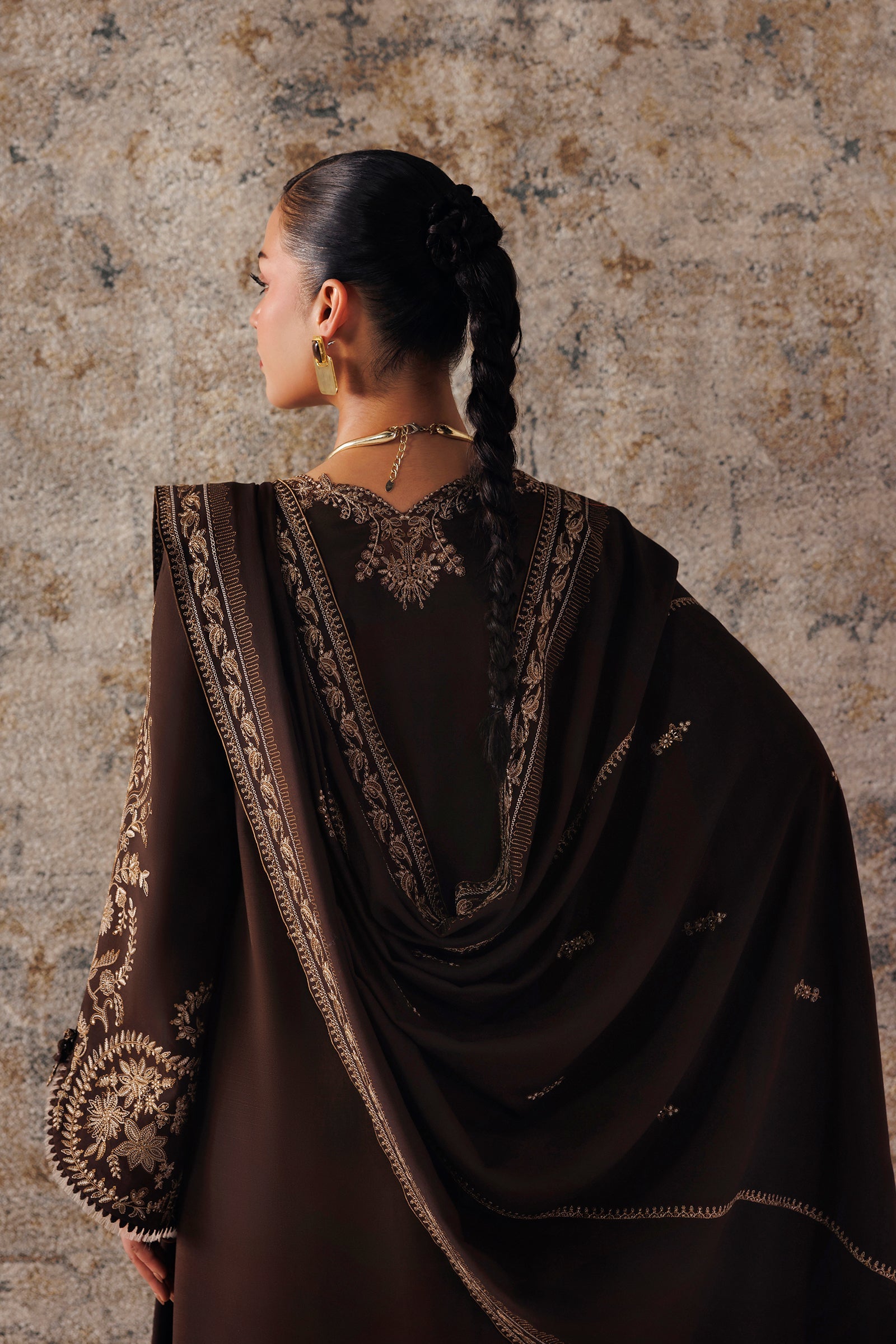 Qalamkar Qlw-04 Shaheen Qalamkar | Qline Linen '26 Pret image 4