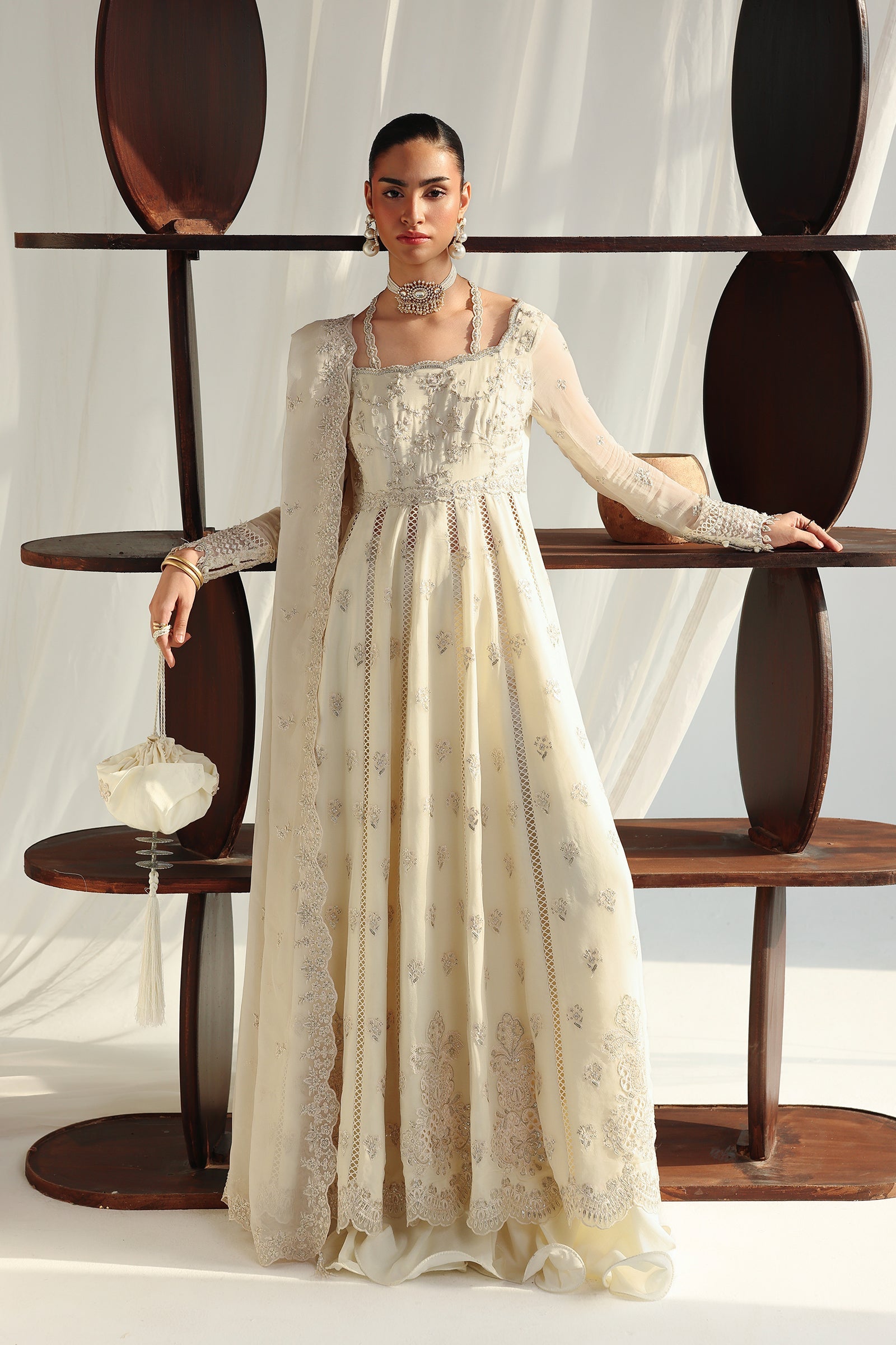 Qalamkar Qcc-07 Amera Qalamkar | Chiffon '26 Pret image 1