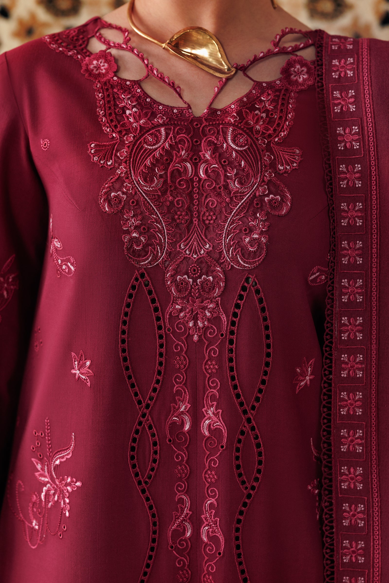 Qalamkar Qlw-02 Aleena Qalamkar | Qline Linen '26 Pret image 6
