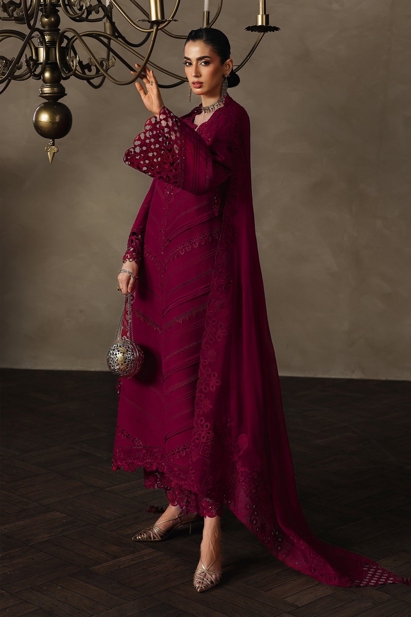 Qalamkar QLP-06 - Luna Luxury Pret '26 stitched Pakistani designer outfit look 3