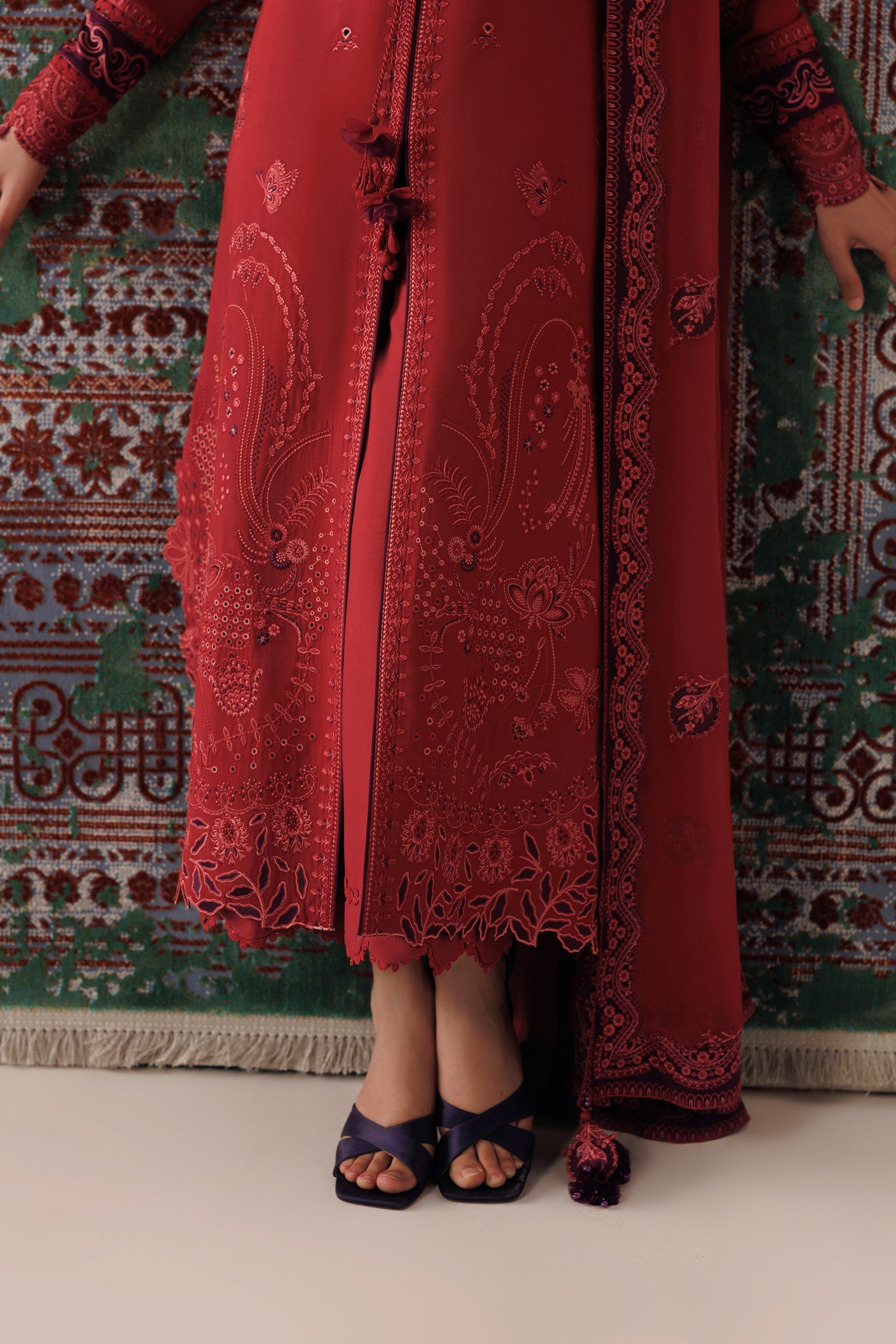 Qalamkar Qlw-03 Zaira Qalamkar | Qline Linen '26 Pret image 8