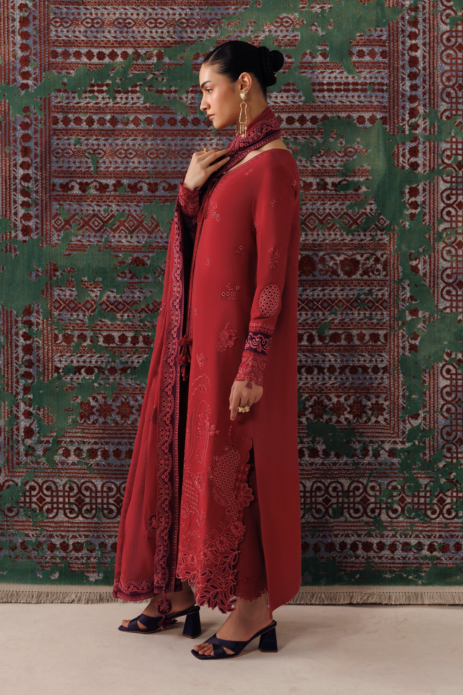 Qalamkar Qlw-03 Zaira Qalamkar | Qline Linen '26 Pret image 7