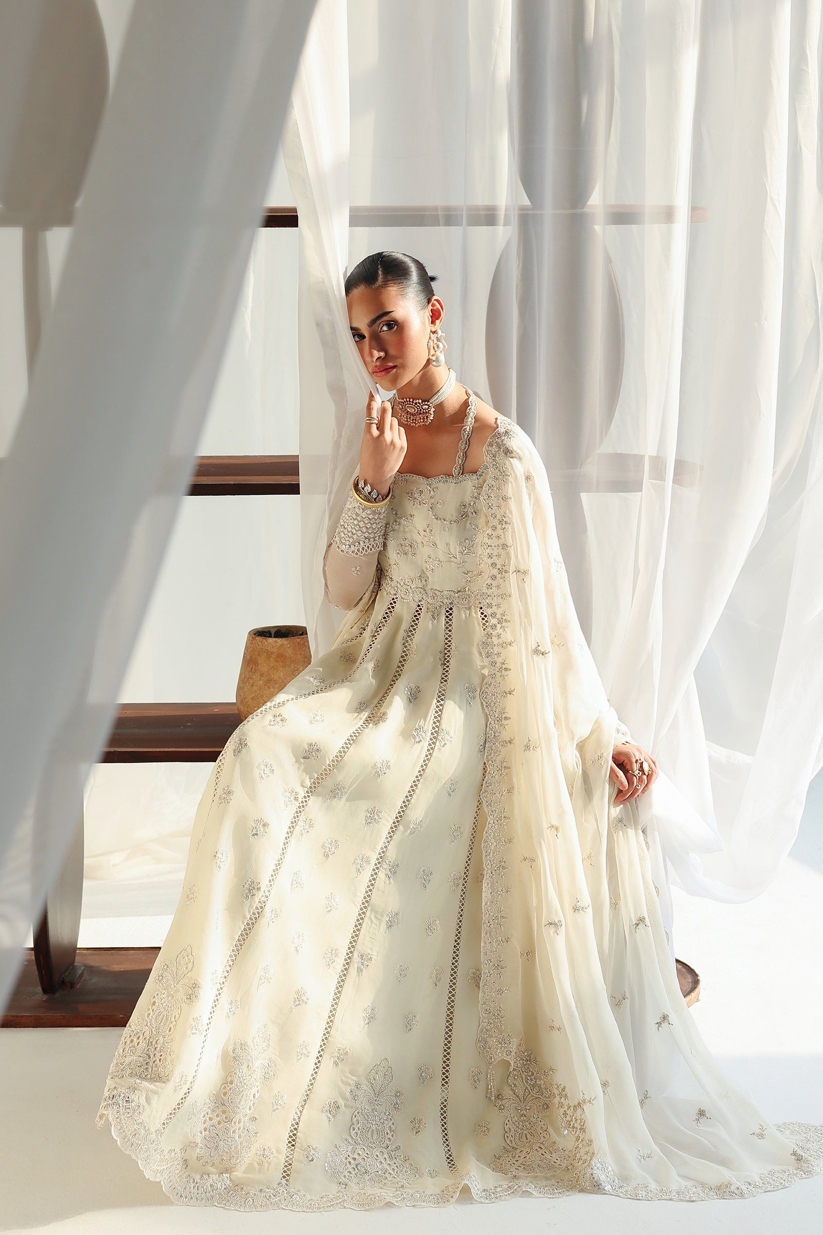 Qalamkar Qcc-07 Amera Qalamkar | Chiffon '26 Pret image 8