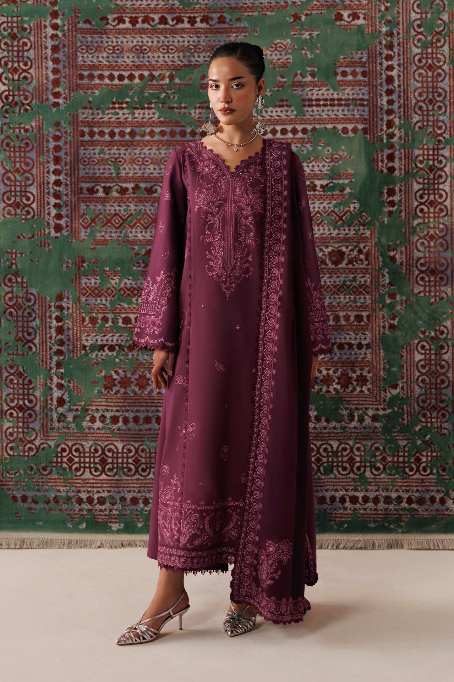 Qalamkar Qlw-14 Farwa Qalamkar | Qline Linen '26 Pret image 1