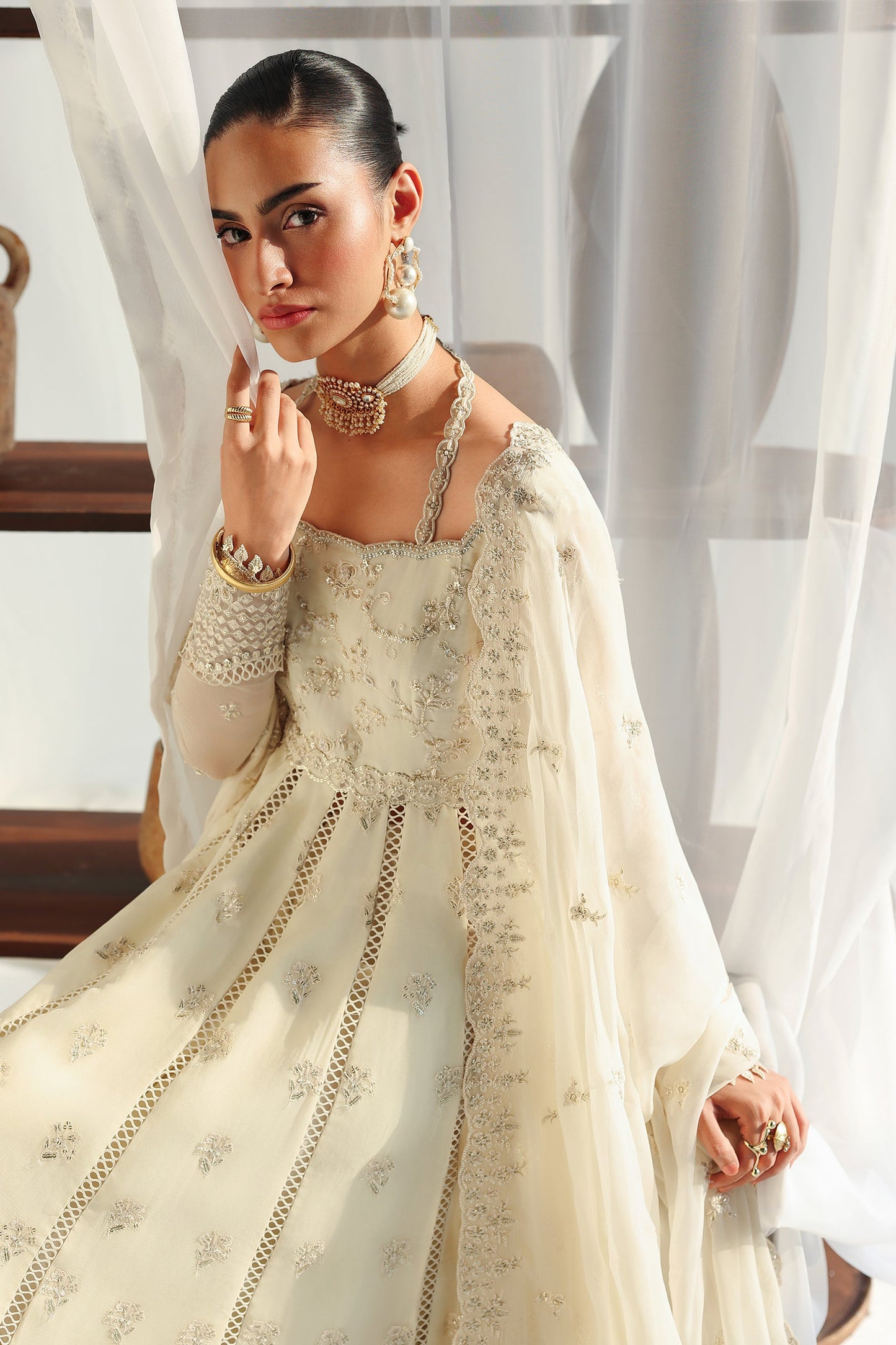 Qalamkar Qcc-07 Amera Qalamkar | Chiffon '26 Pret image 4