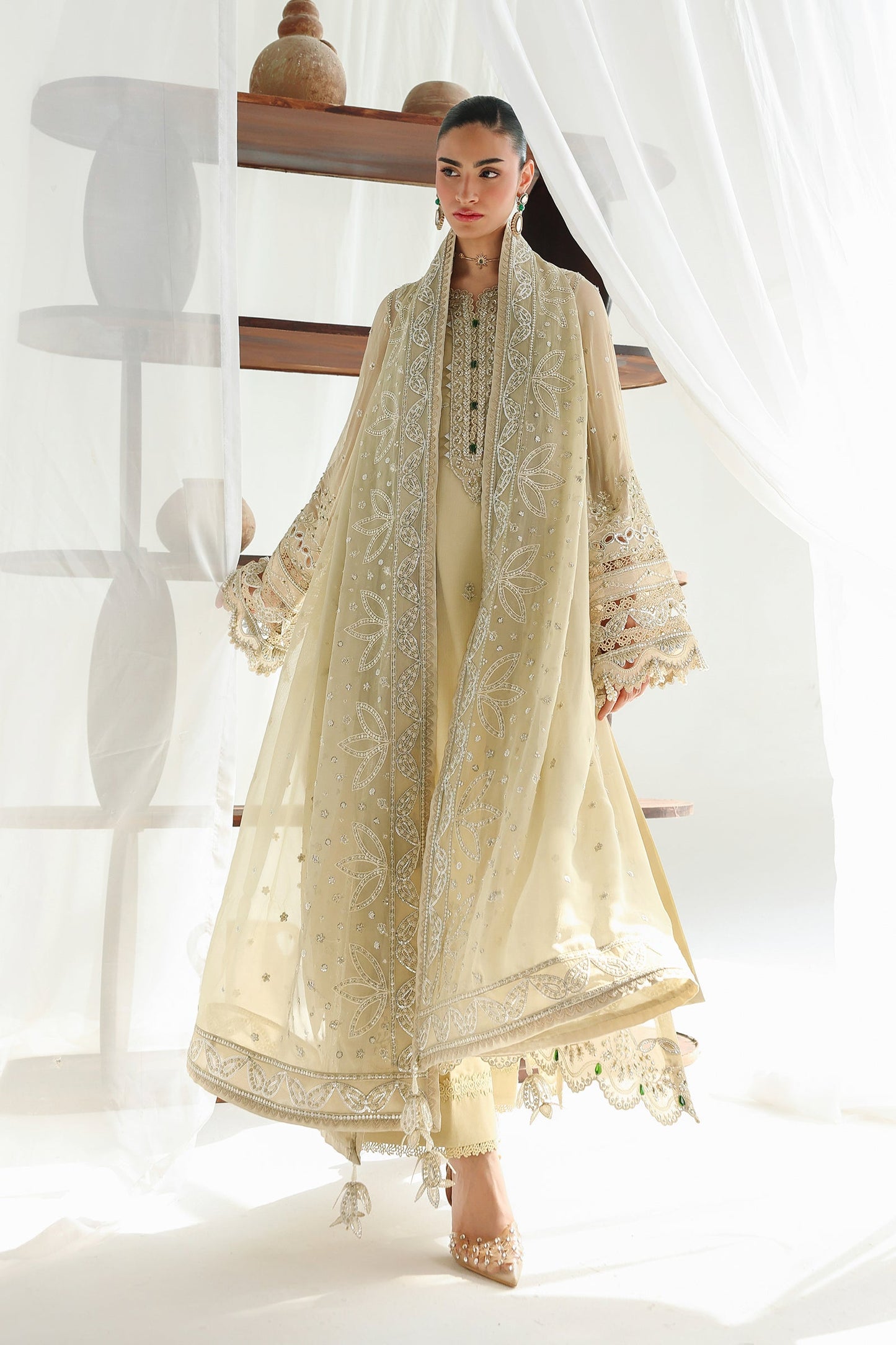 Qalamkar Qcc-01 Deena Qalamkar | Chiffon '26 Pret image 2