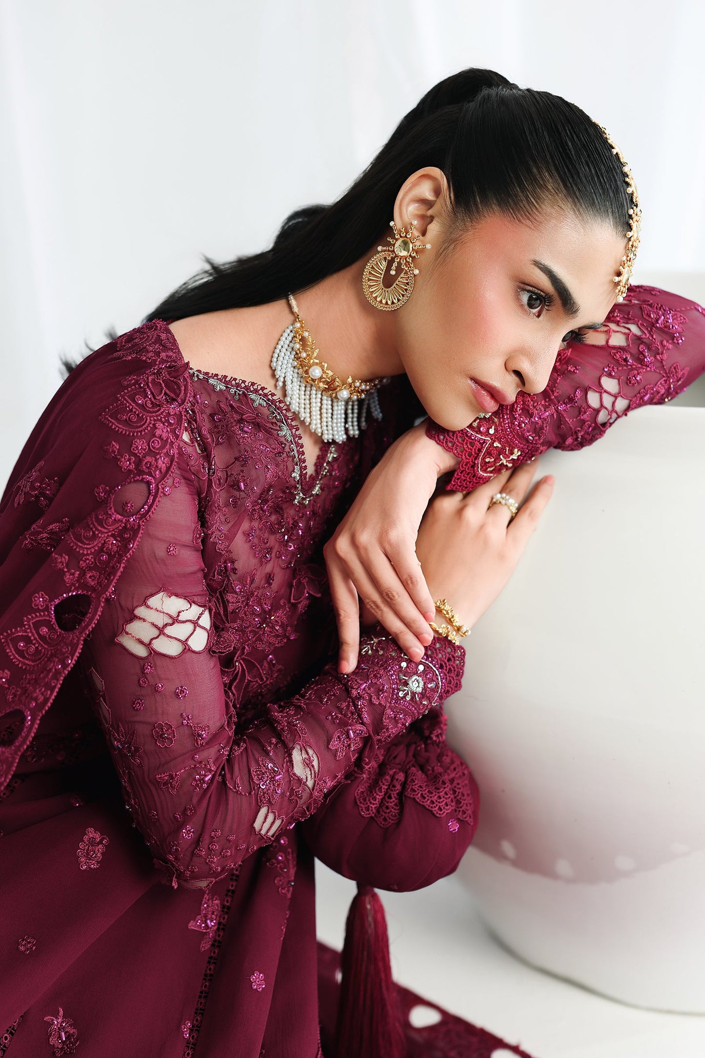 Qalamkar Qcc-03 Wafa Qalamkar | Chiffon '26 Pret image 4