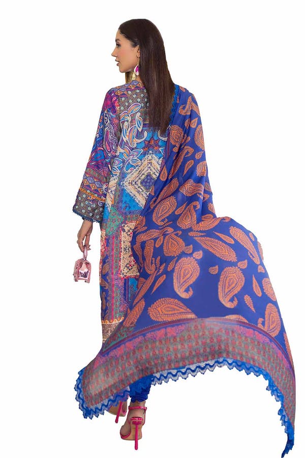 3PC Printed Jacquard Silk Suit S-42002