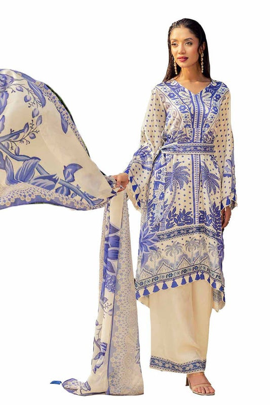 3PC Printed Silk Suit S-42003