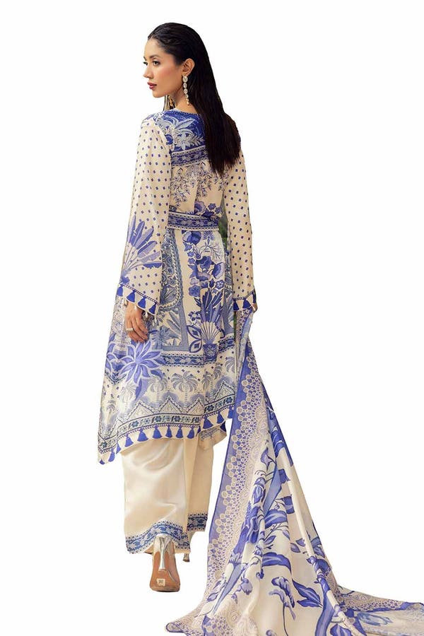 3PC Printed Silk Suit S-42003