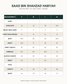 Saad Bin Shahzad Habyah size chart