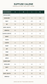 Suffuse Calene size chart