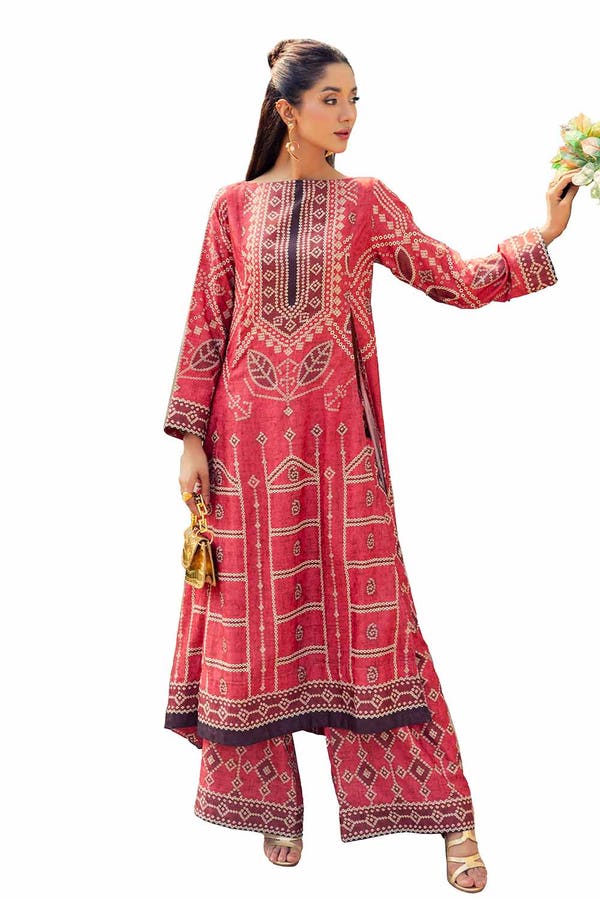 2PC Printed Jacquard Silk Suit TS-42002