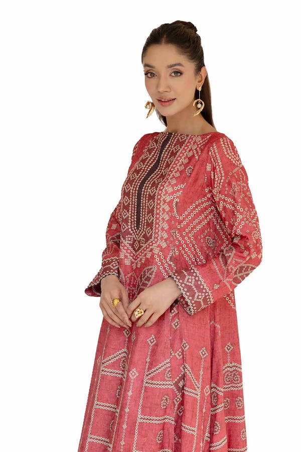 2PC Printed Jacquard Silk Suit TS-42002