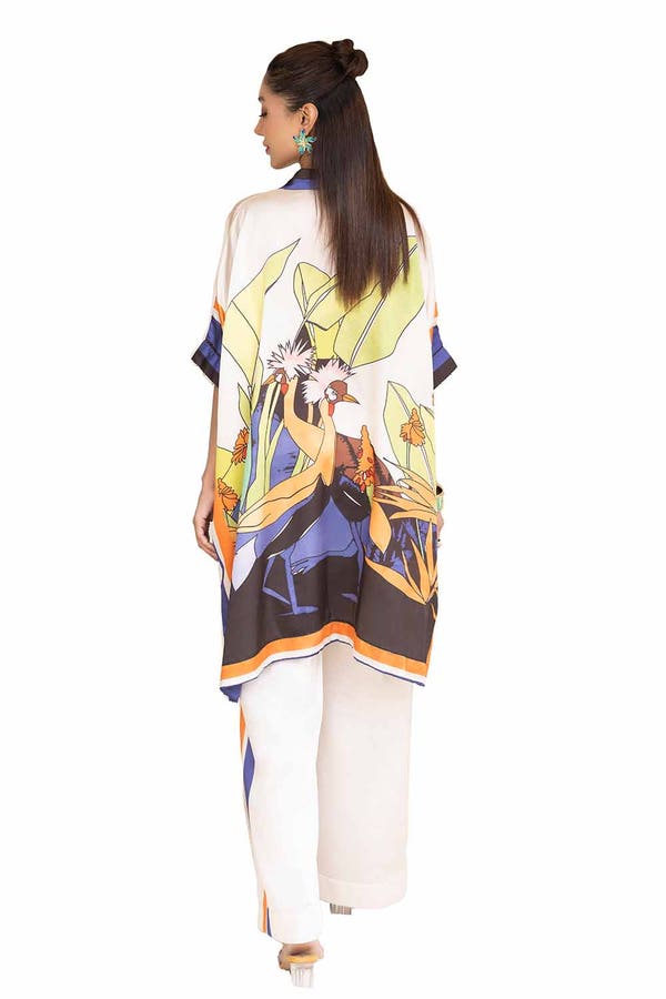 2PC Printed Silk Suit TS-42007