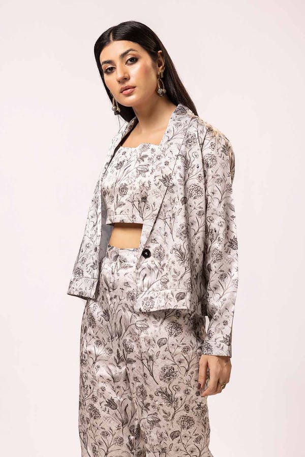 2PC Printed Silk Suit TS-42009